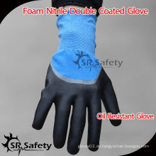 SRSAFETY 15 Gauge Knit Oil Resistant Handschuhe / Foam Double Nitril Handschuhe